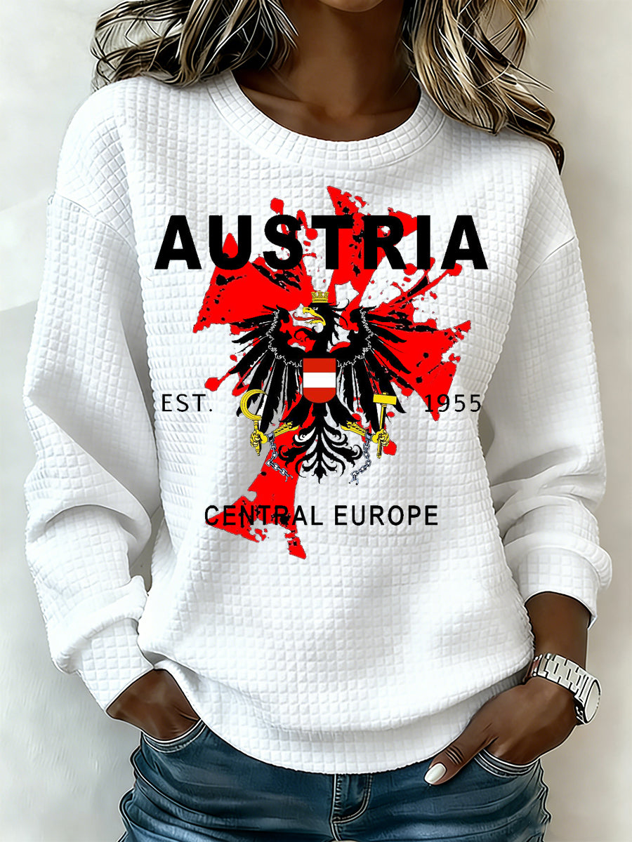 Langärmliges Damen hemd mit österreichisch inspirierter Print.