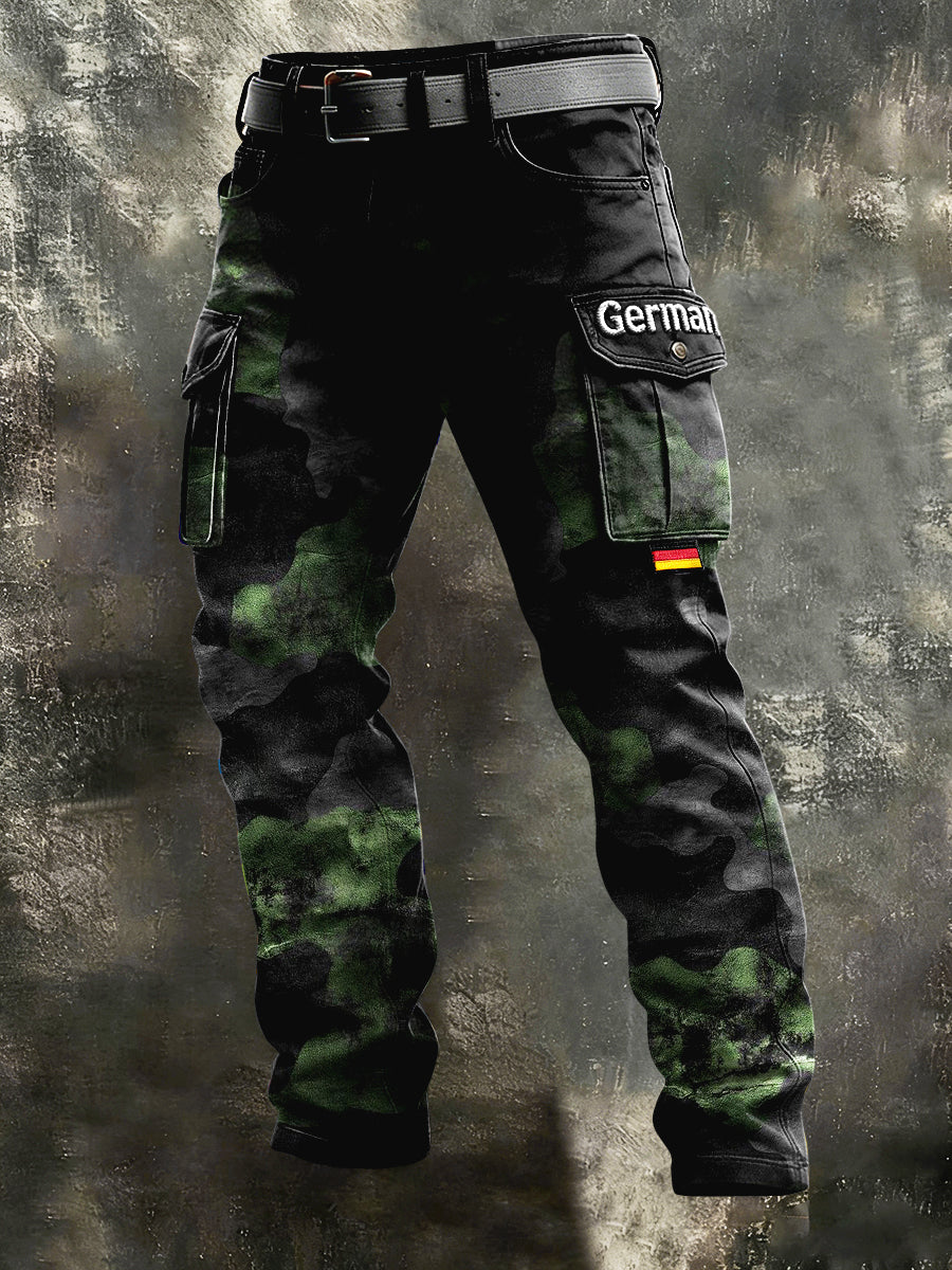 Herren-Camouflage-Gradienten-Print-Freizeit-Hose