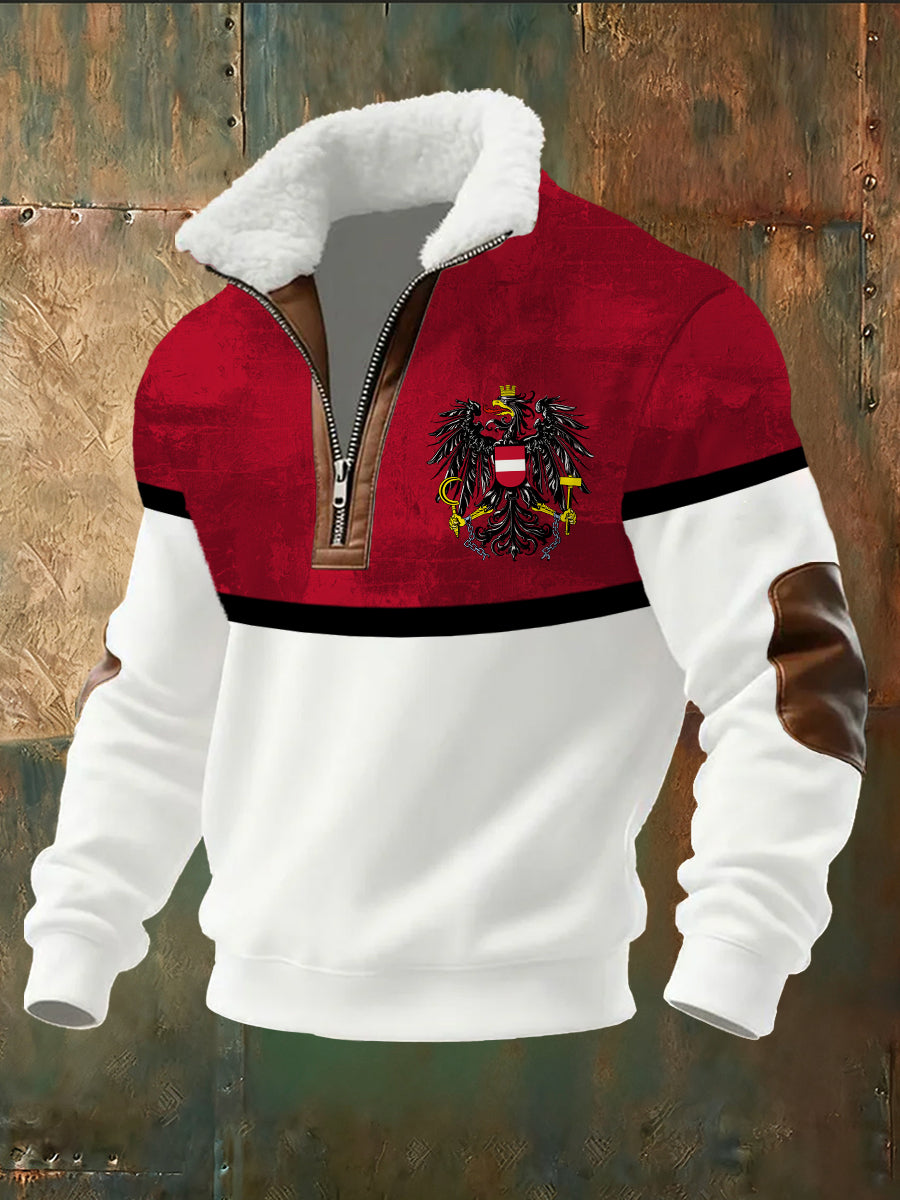 Herren-Sweatshirt mit österreichisch inspirierten Aufdruck
