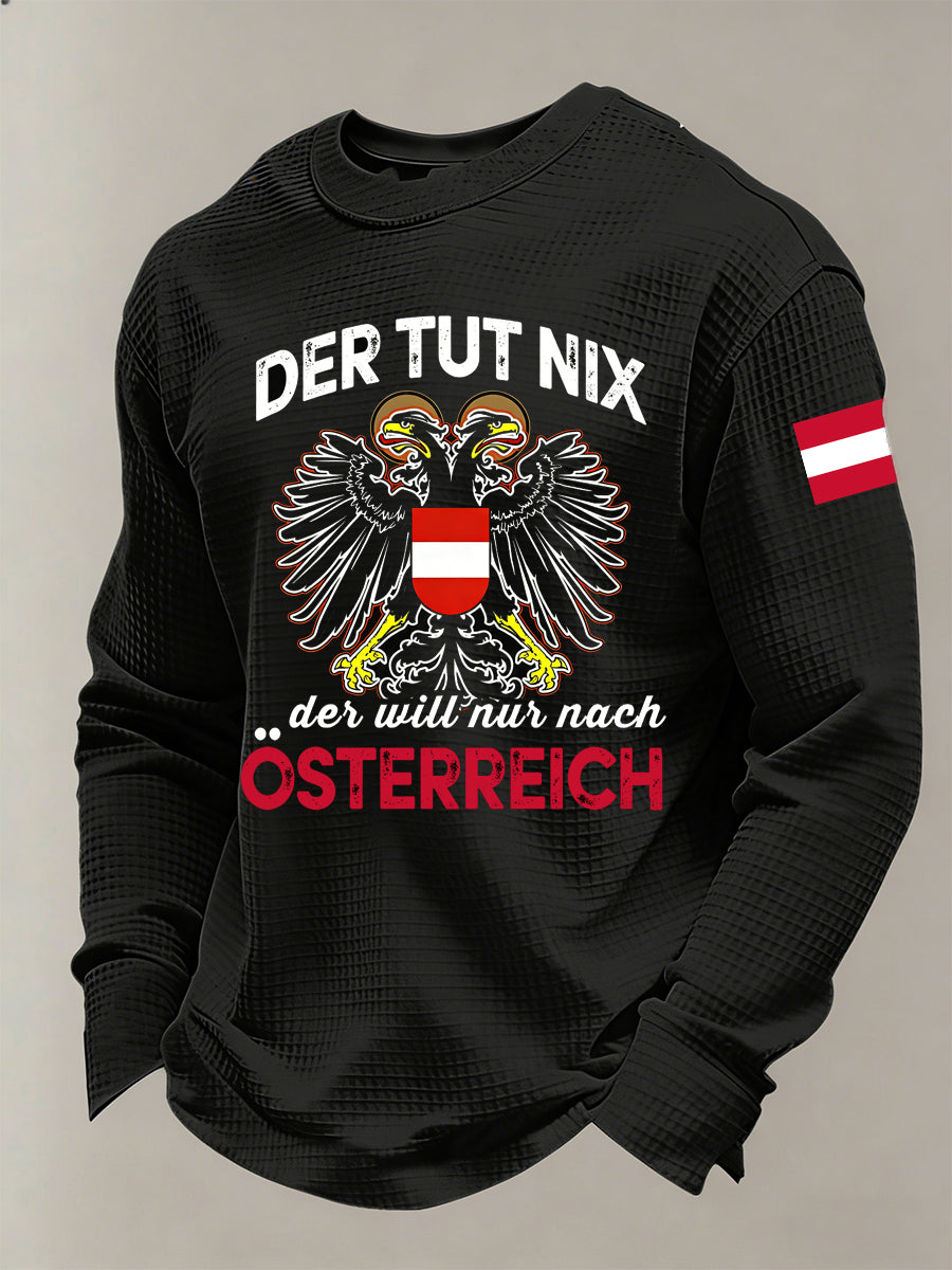 Langärmliges Herren hemd mit österreichisch inspirierter Print