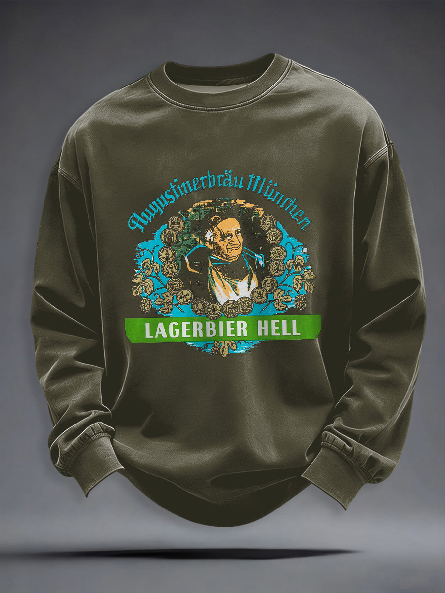 Herren Bier liebhaber Sweatshirt mit Rundhals ausschnitt