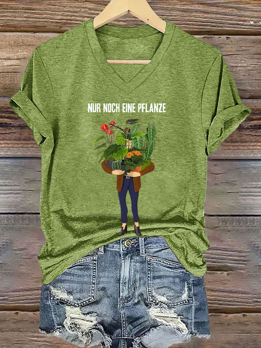 Damen Noch eine Pflanze T-Shirt mit kurzen Ärmeln