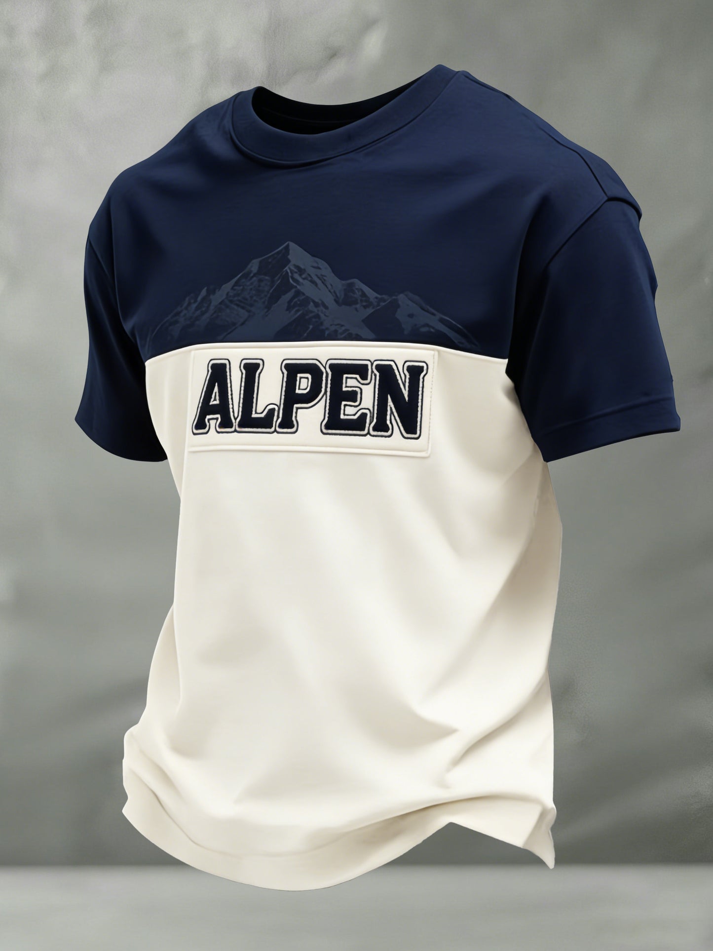 Herren-T-Shirt mit künstlerischem Print zum Thema österreichische Flagge