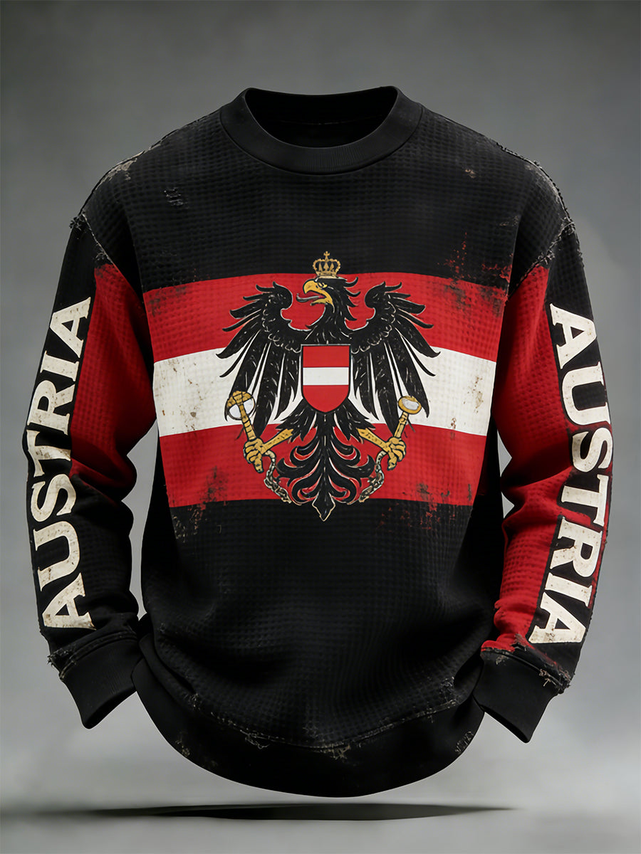 Herren-T-Shirt mit Langarm und Print