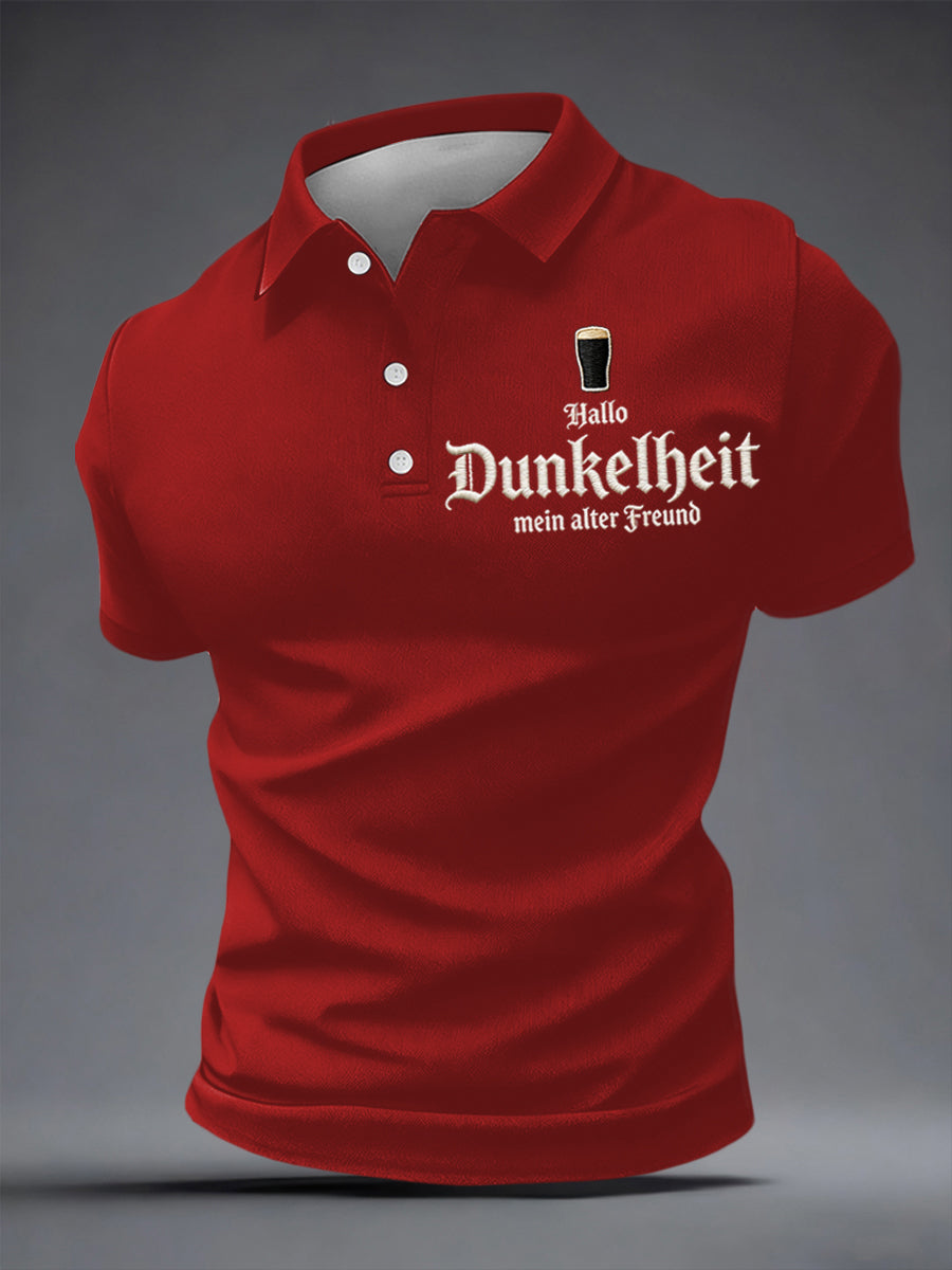 Herren-Shirt mit dem Aufdruck „Hello Darkness My Old Friend“