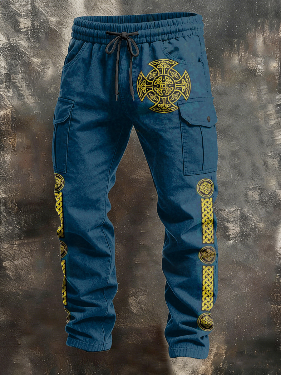 Herren Retro Urlaub Business Kunstprint Freizeit Berufsbekleidung Hose