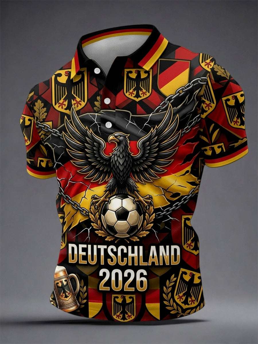Männer Deutschland Fußball Liebhaber kurze Ärmel Hemd