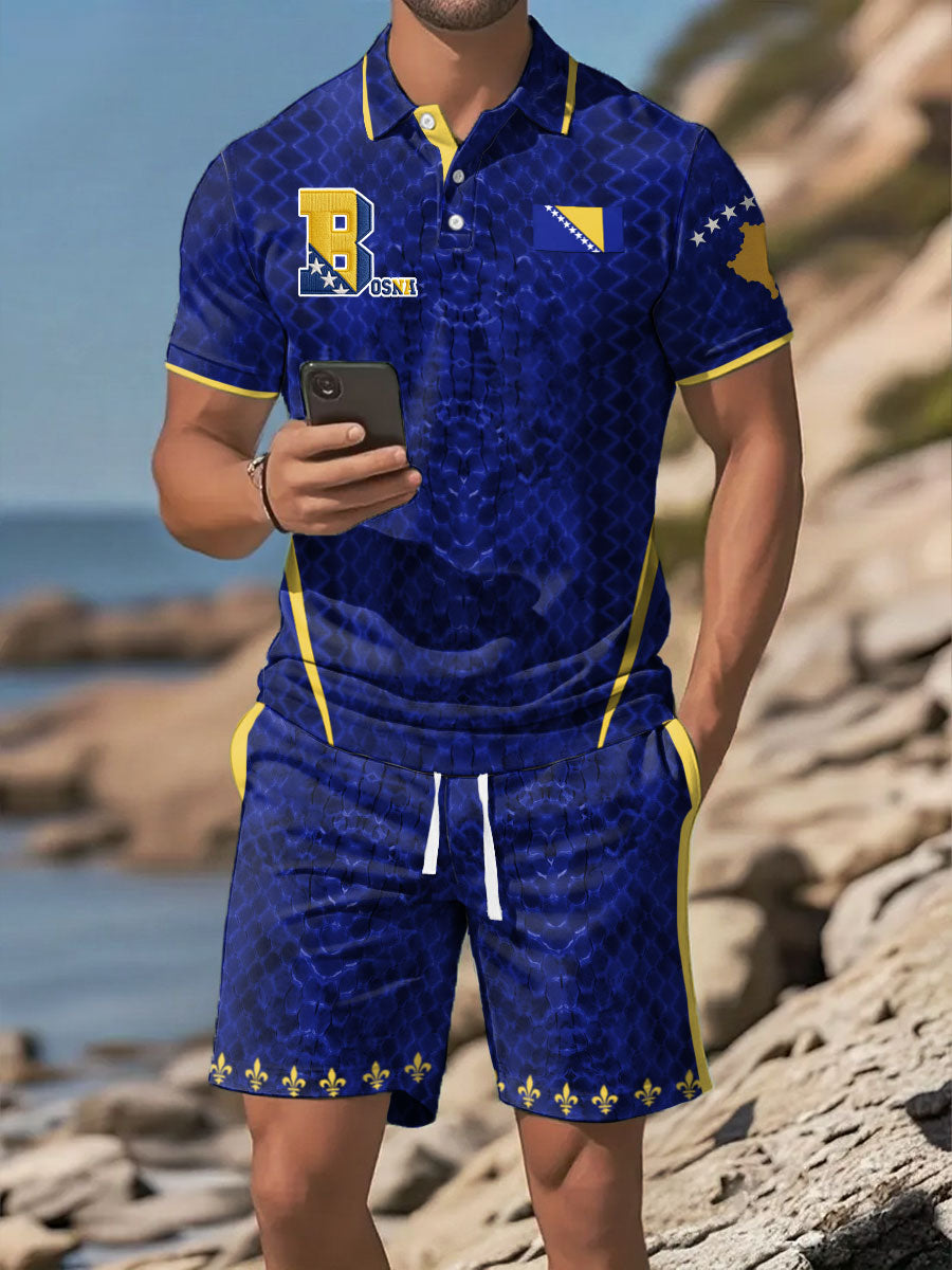 Herren Bosnien Fußball Liebhaber ZMAJEVI Bedruckte Sets