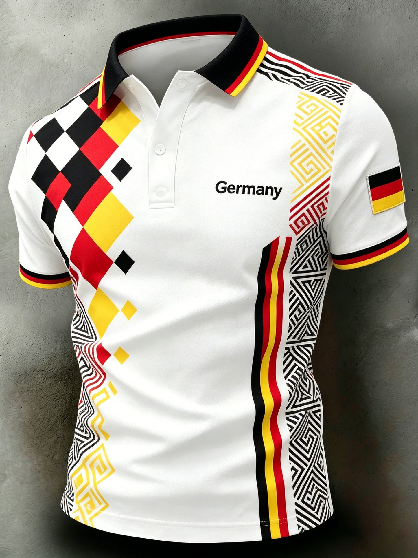 Kunstdruck Polo der deutschen Flagge für Männer