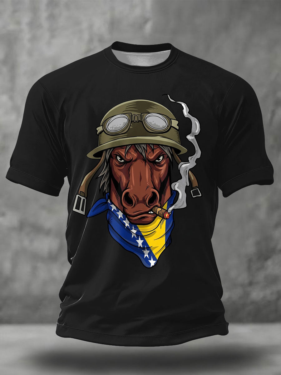 Herren-T-Shirt mit Bosnien-Sportmotiv und Aufdruck