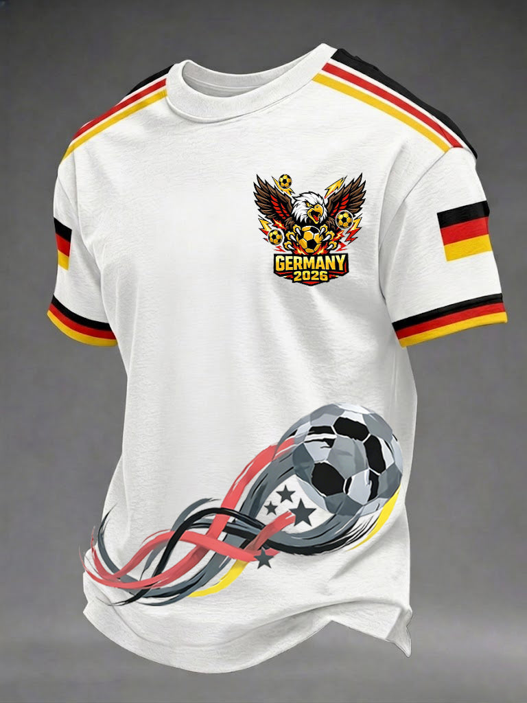 Herren-Fußball-T-Shirt mit Deutschland-Print