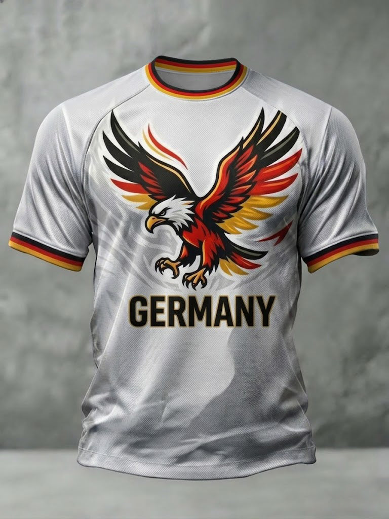 Herren-Fußball-T-Shirt mit Deutschland-Print