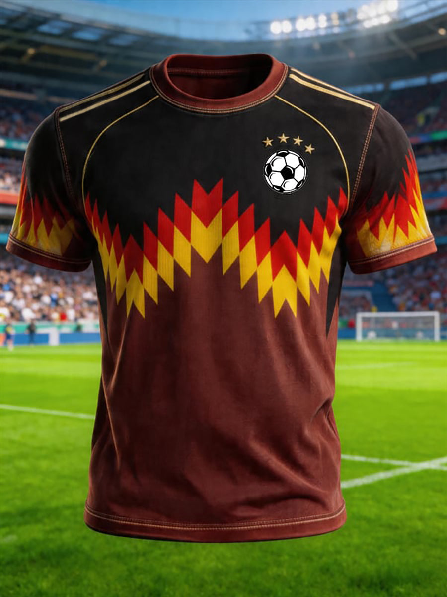 Herren-T-Shirt mit deutschem Fußballfan-Print