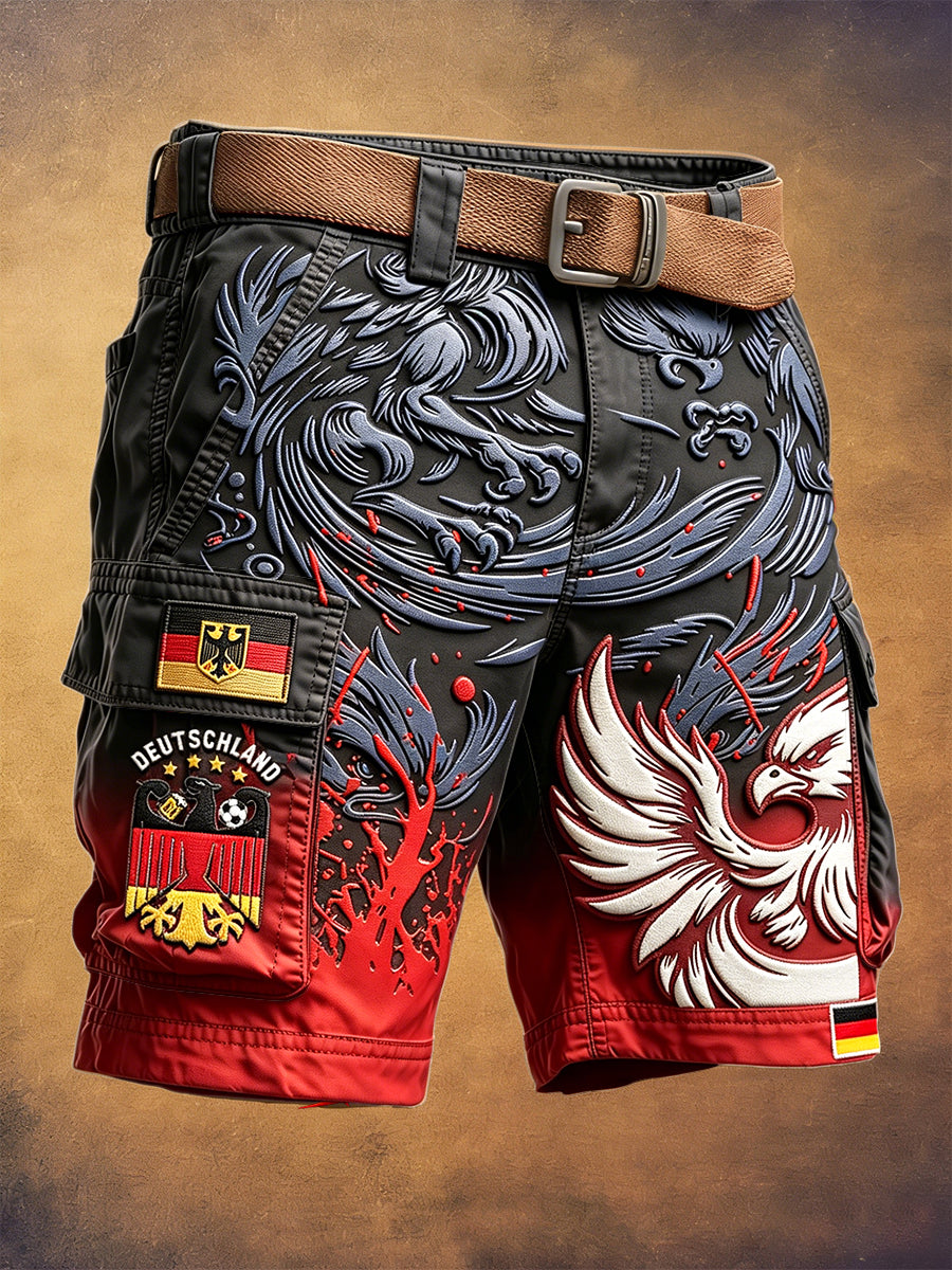 Herren deutsche Adler Fußball 3D-gedruckte Freizeit-Arbeits shorts