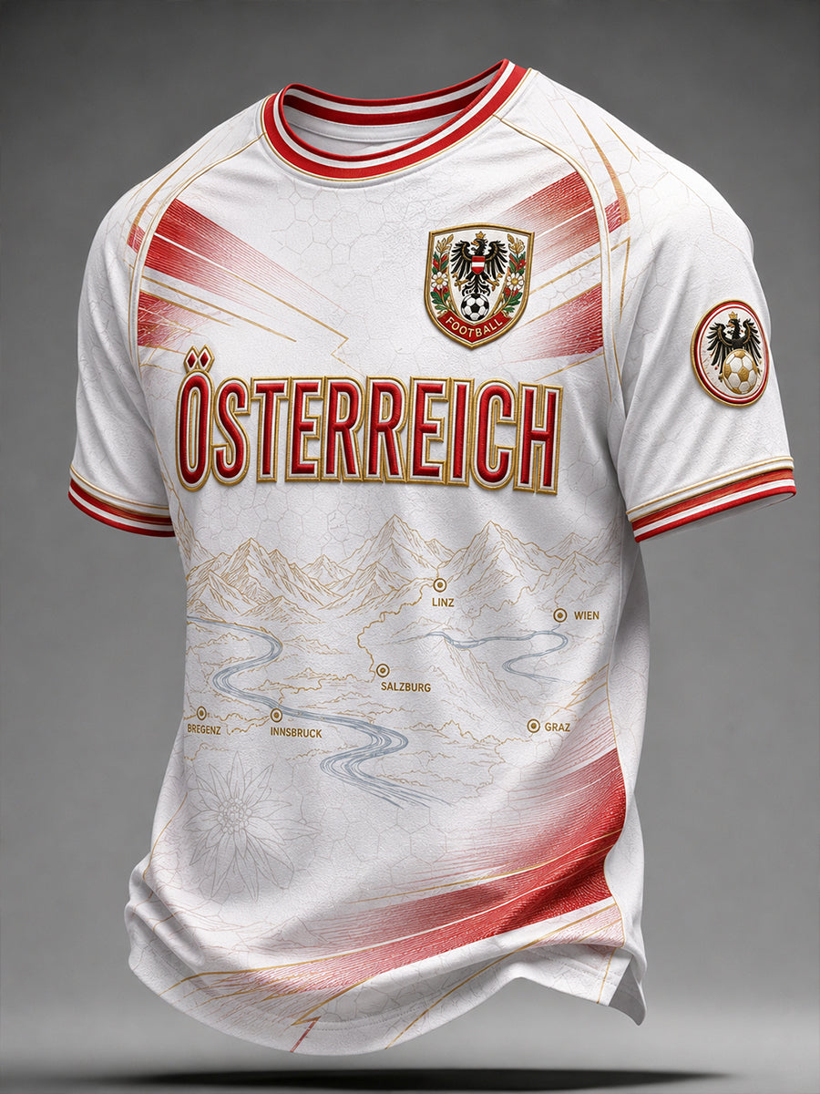 Herren-T-Shirt aus Österreich mit kurzen Ärmeln
