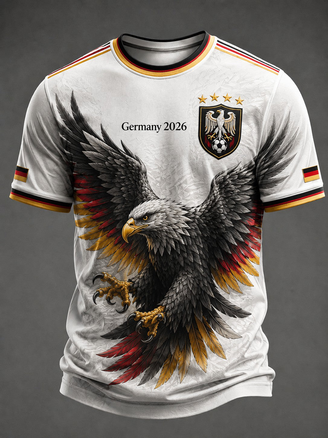 Herren-Fußball-T-Shirt mit Deutschland-Druck