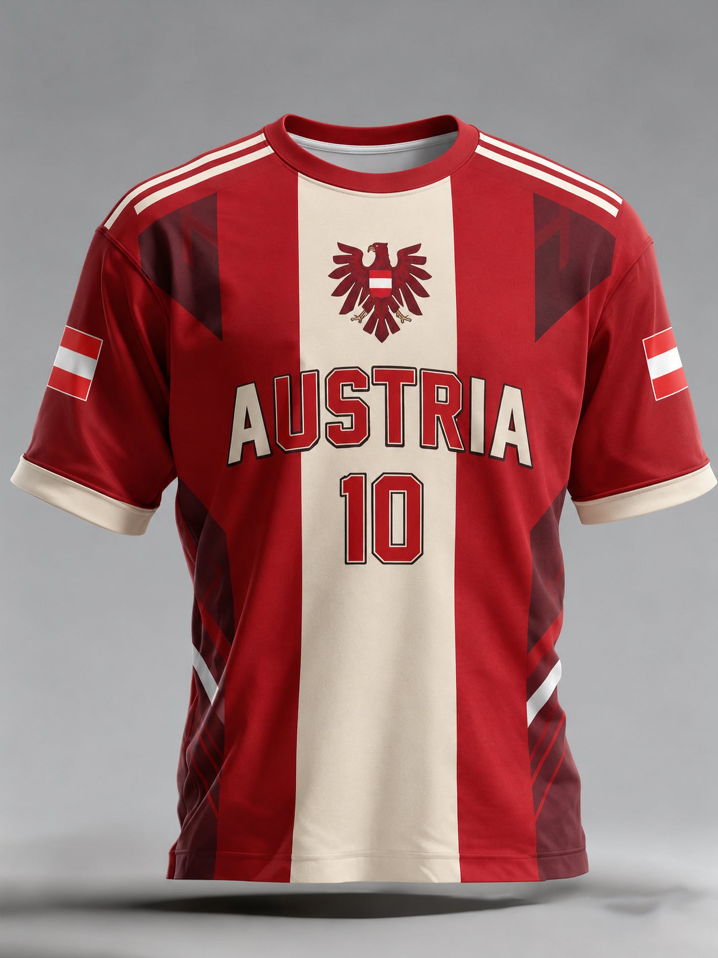 Herren Österreichi scher Fußball Jubelelement Kunstdruck T-Shirt