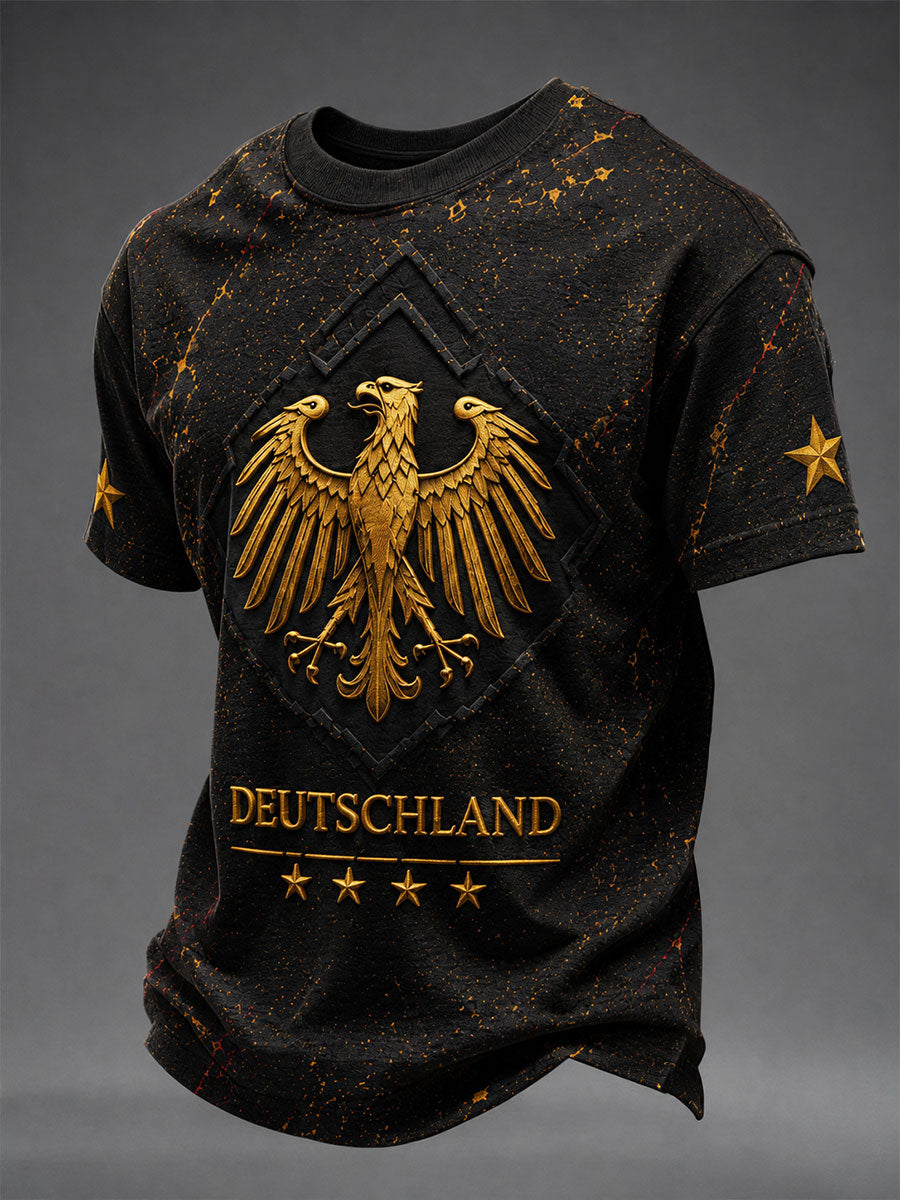 Herren-Fußball-T-Shirt aus Deutschland mit kurzen Ärmeln