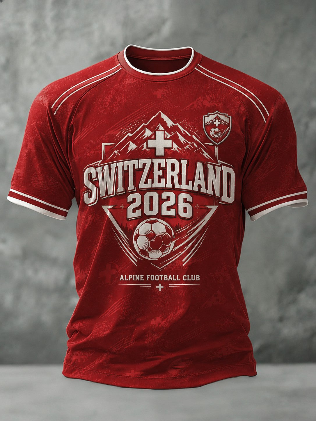 Herren-T-Shirt mit Schweiz-Print