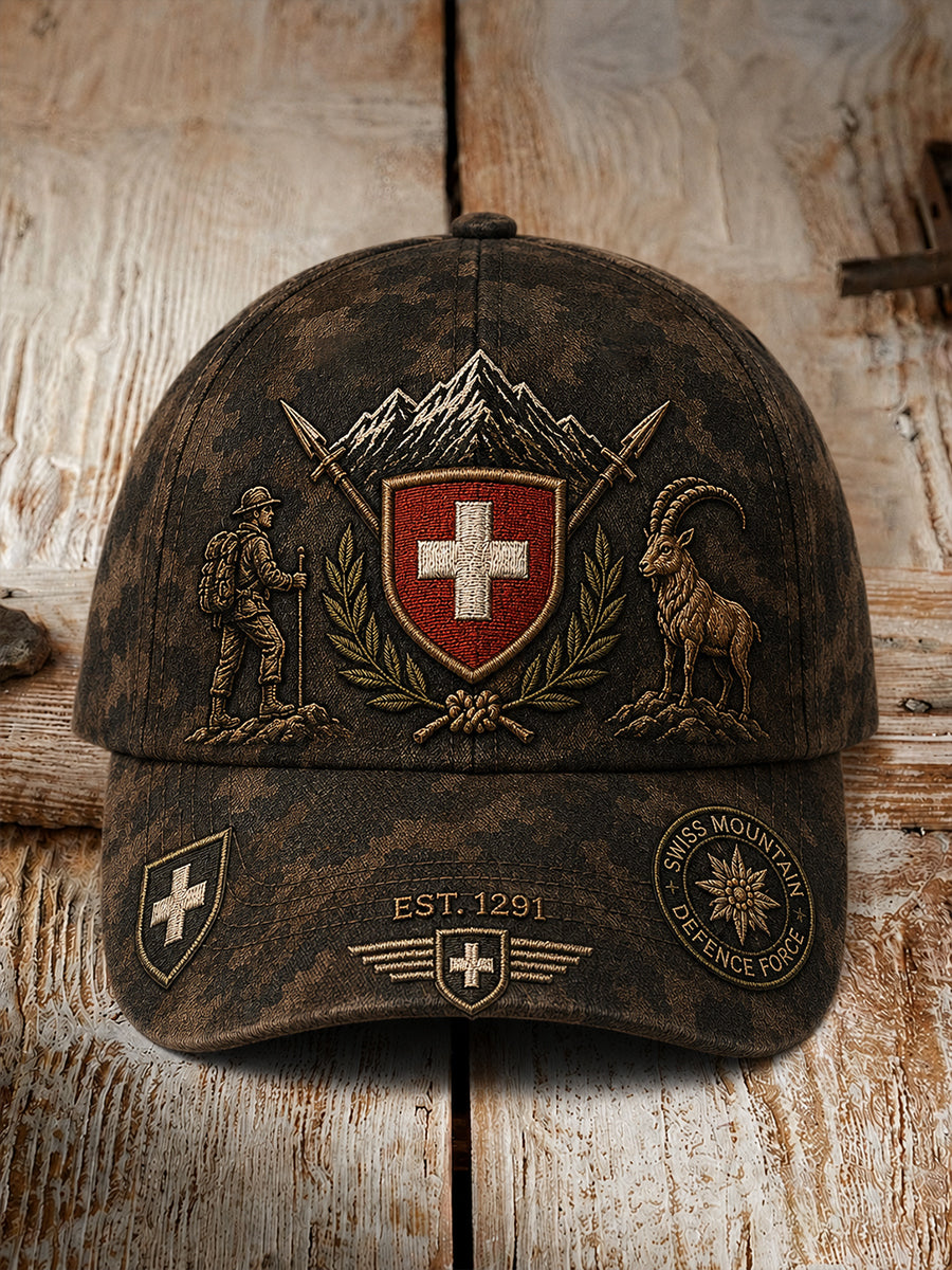 Herren-Mütze im Vintage-Camouflage-Look mit militärstilischem Print