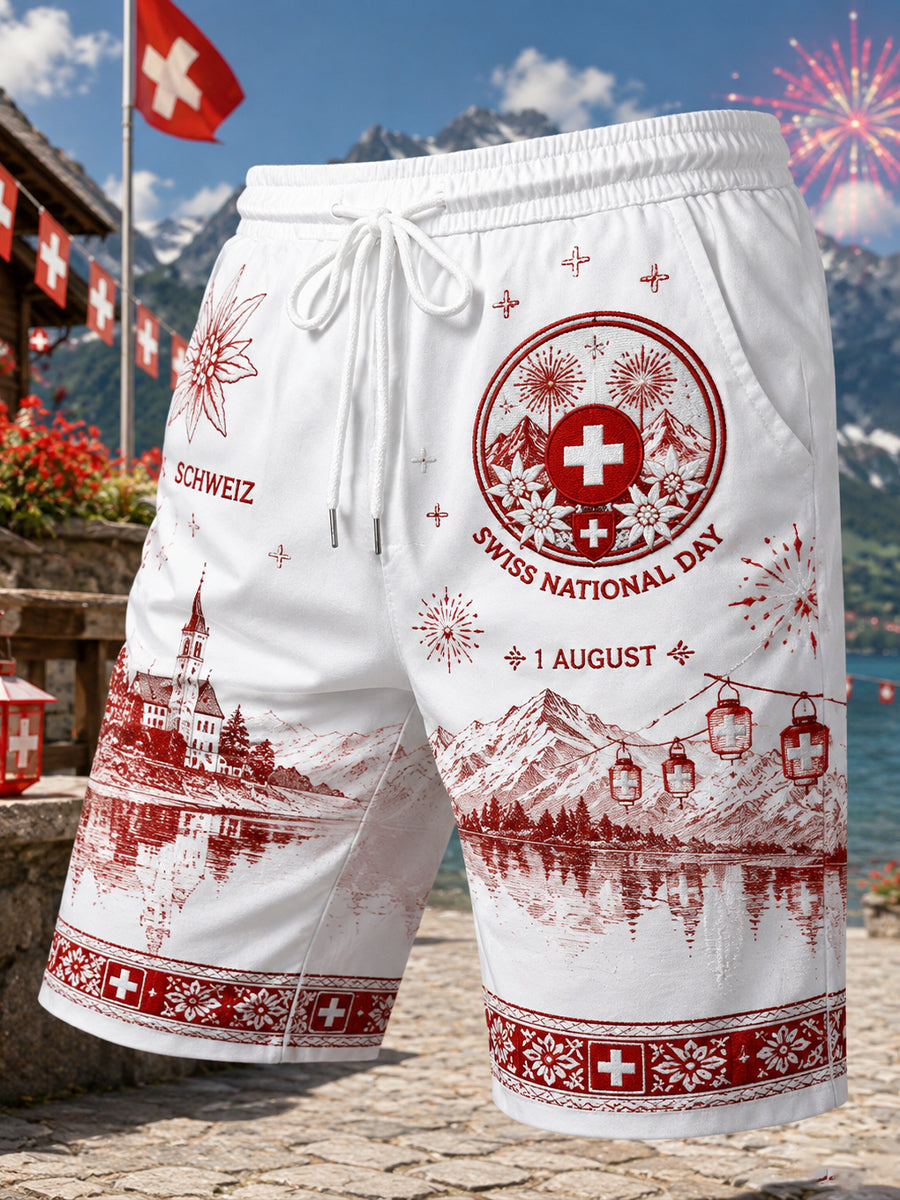 Herren National feiertag Feier druck Freizeit shorts