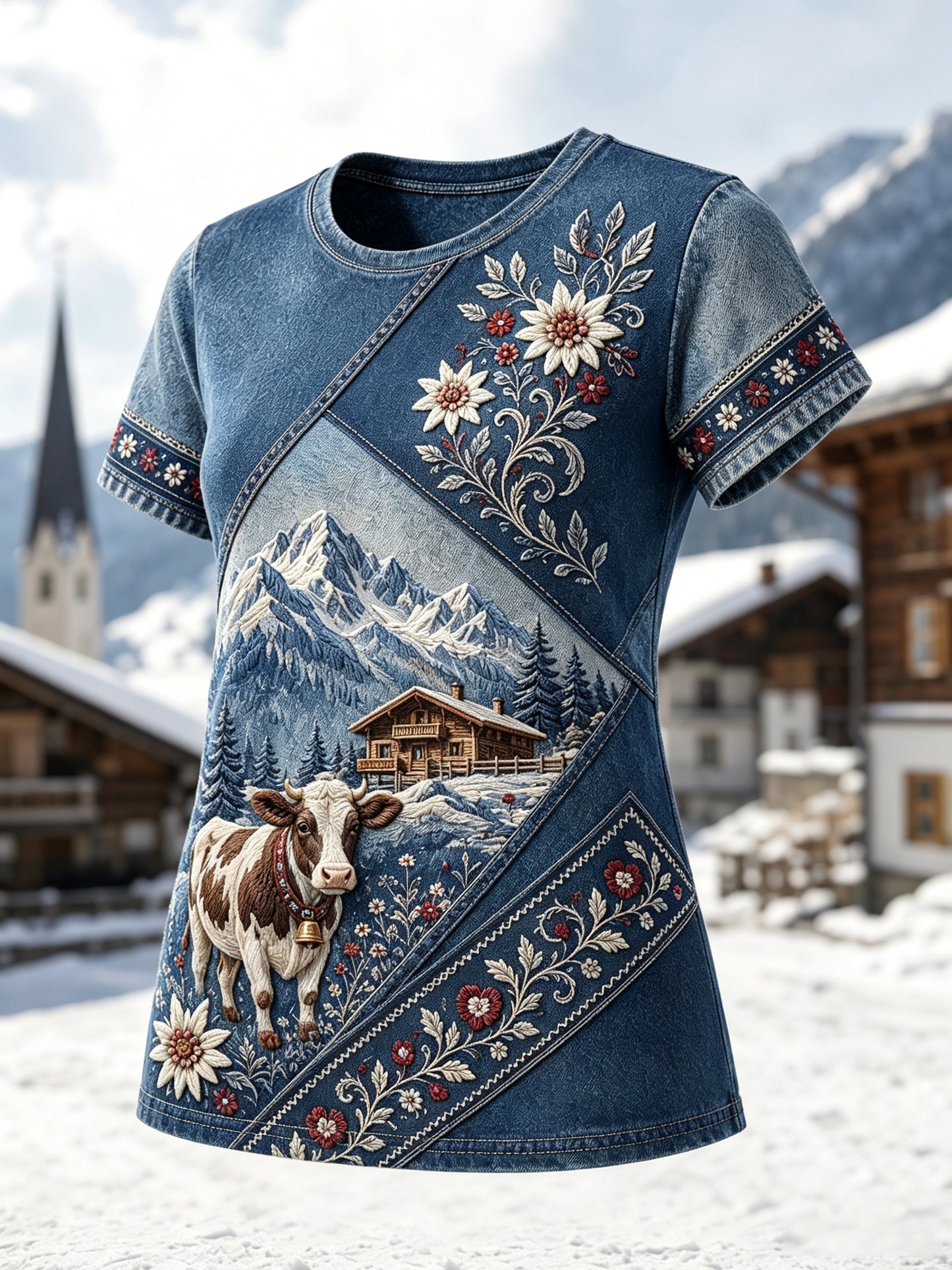 T-Shirt mit Kunstdruck zur österreichischen Frauenkultur