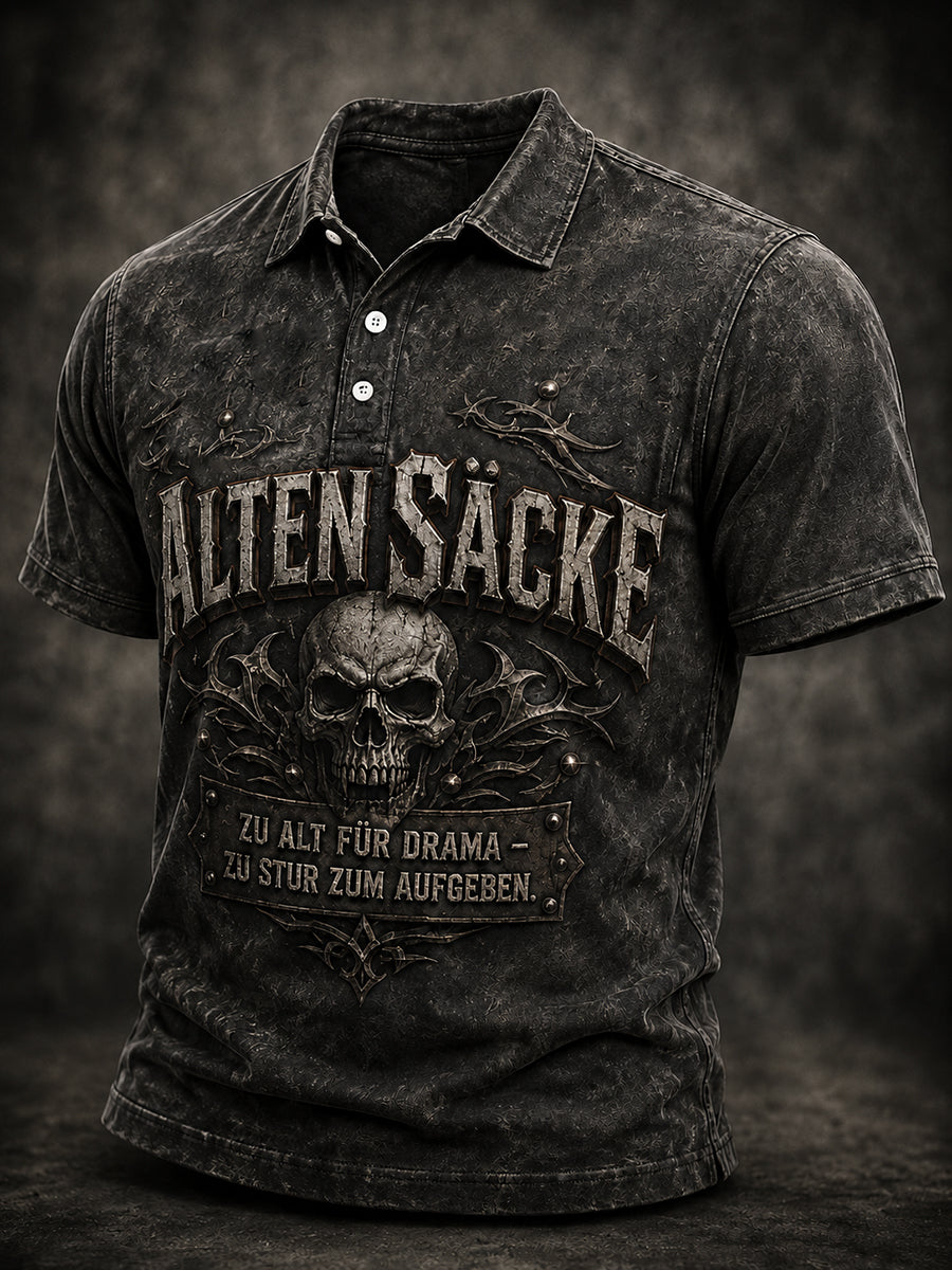 Herren Spaß Slogan Print Freizeit hemd