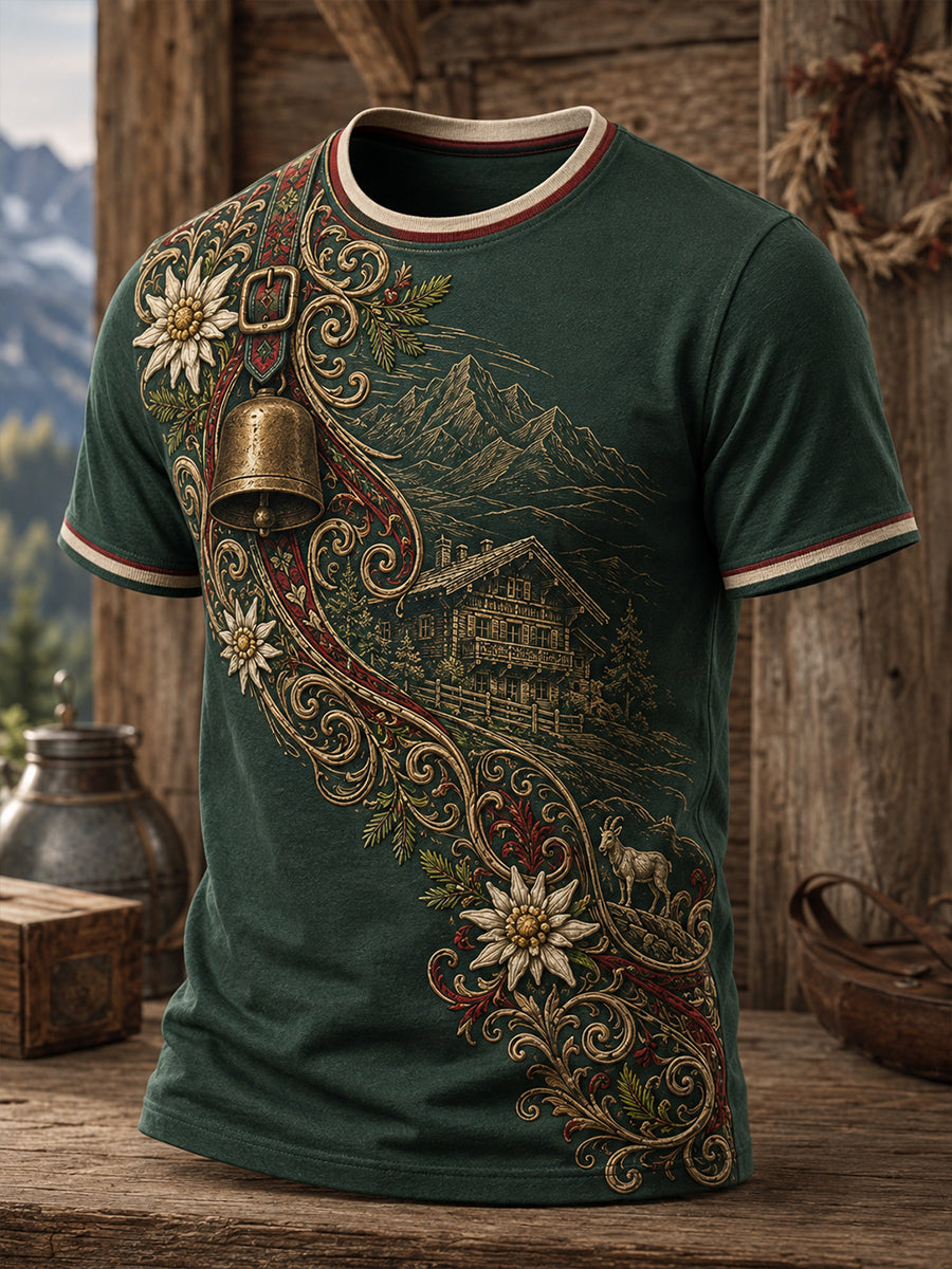 Männer österreichi scher Land-Kultur-Kunstdruck T-Shirt