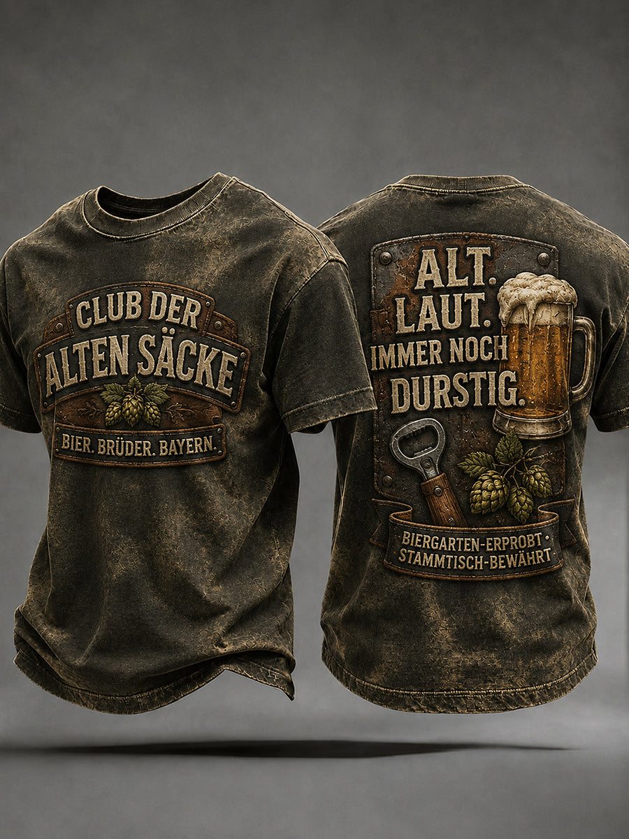 Lustiges Herren-T-Shirt im Oktoberfest-Style mit Biermotiv, lässig und bequem