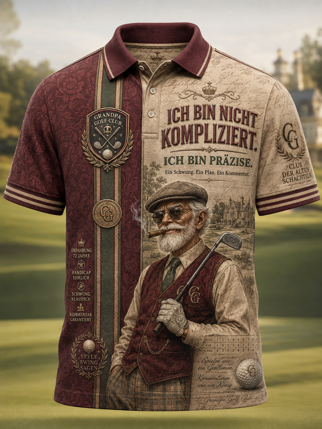 Herren-Slogan-Kurzarmhemd
