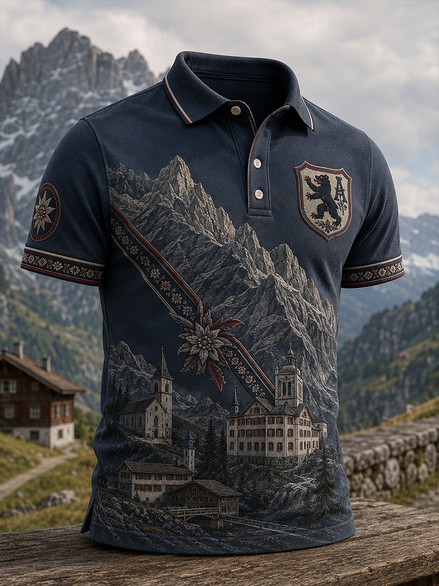 Herren-Appenzell, Schweiz Kulturelles Element Kunstdruck Poloshirt
