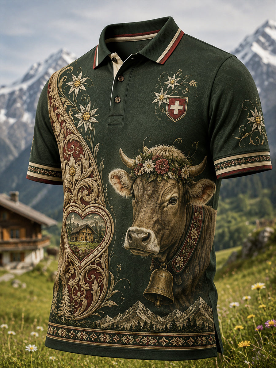Kunstdruck-Polo zum Schweizerischen Viehhüterfest der Männer