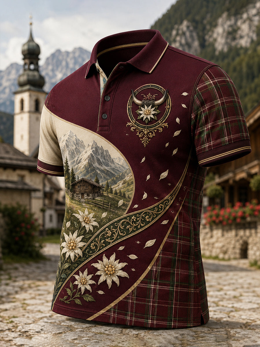 Herren Österreich ische Länder kultur elemente Gedenk kunst druck Casual Polo