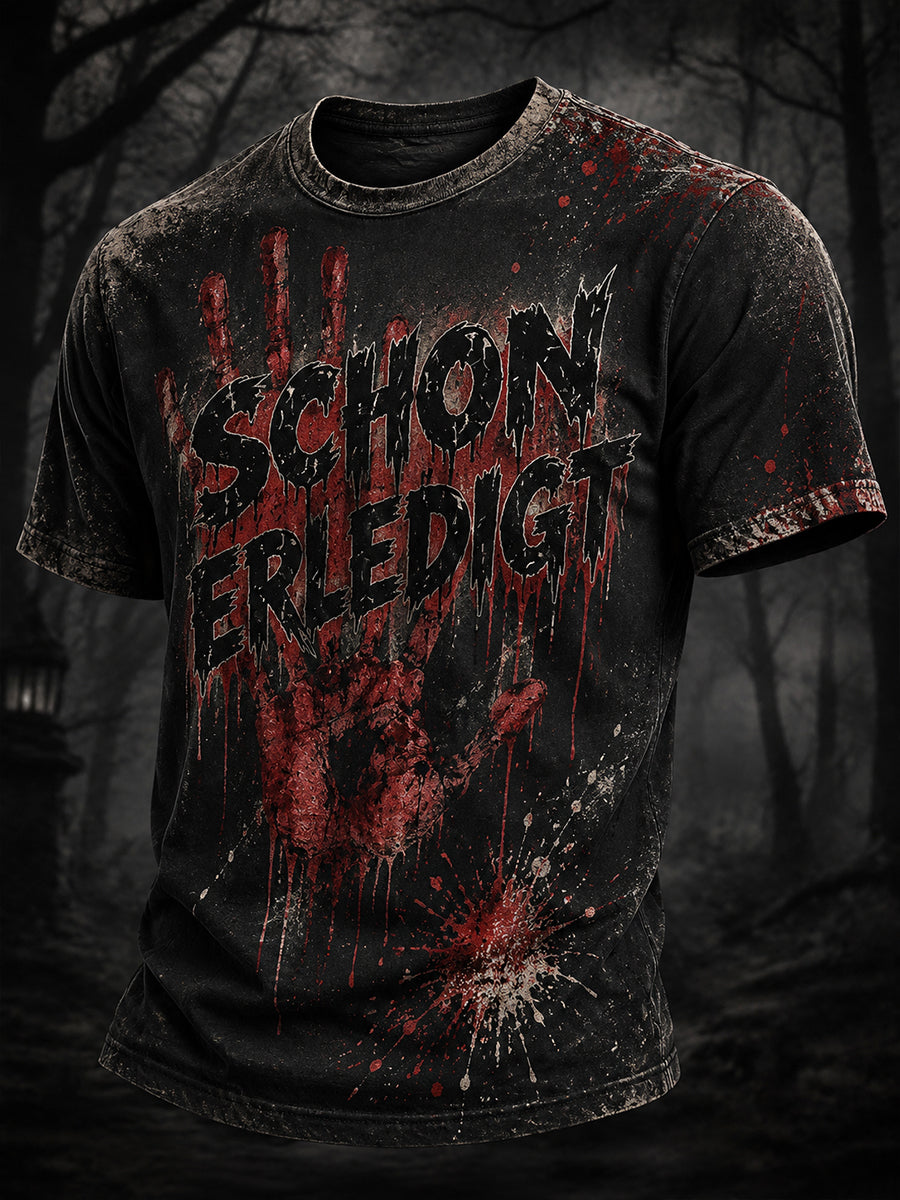 Herren-Halloween-Kunstdruck-T-Shirt