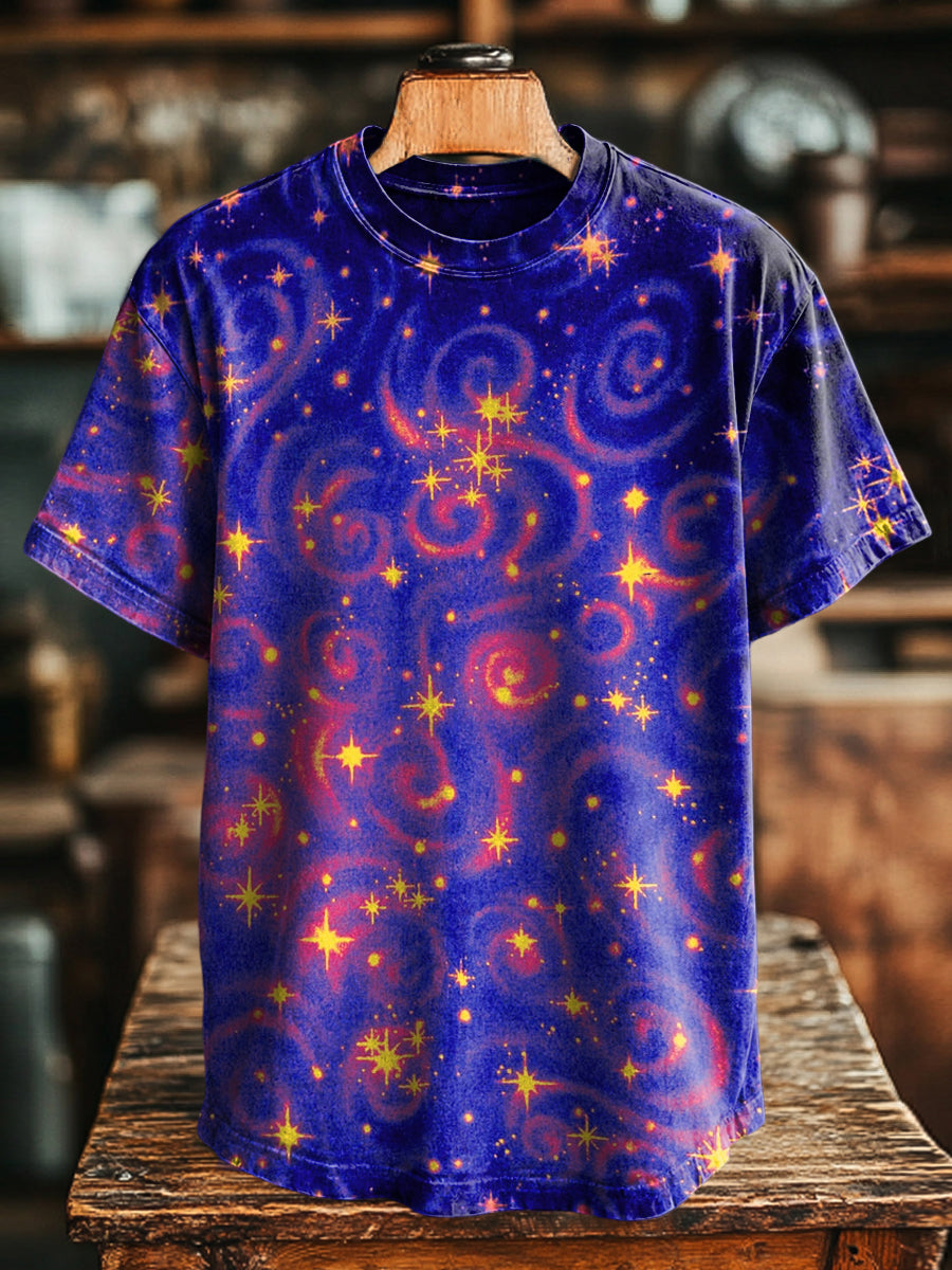 Unisex Kunst Sternenexplosion Freizeit-T-Shirt