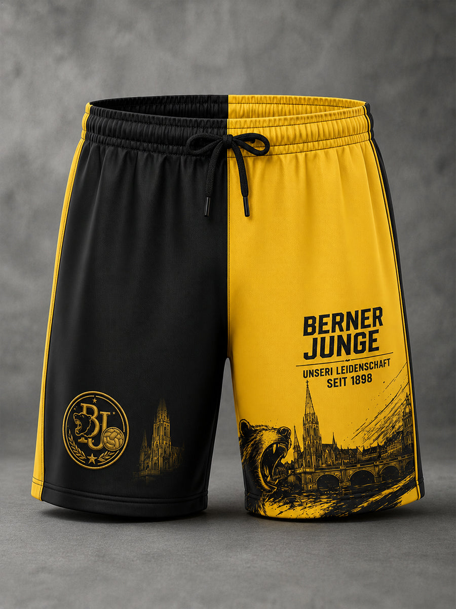 Herren-Fußball-Club-Gedenk-Grafik-Sport-Shorts