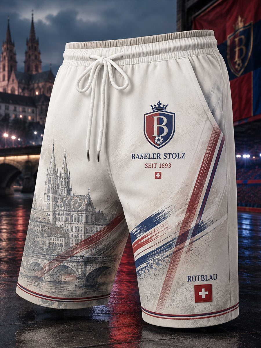 Herren-Fußball inspirierte Print-Sport-Shorts