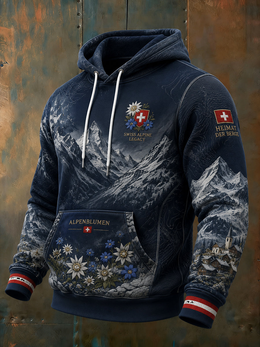 Herren-Kapuzen pullover mit inspirierter Grafik druck