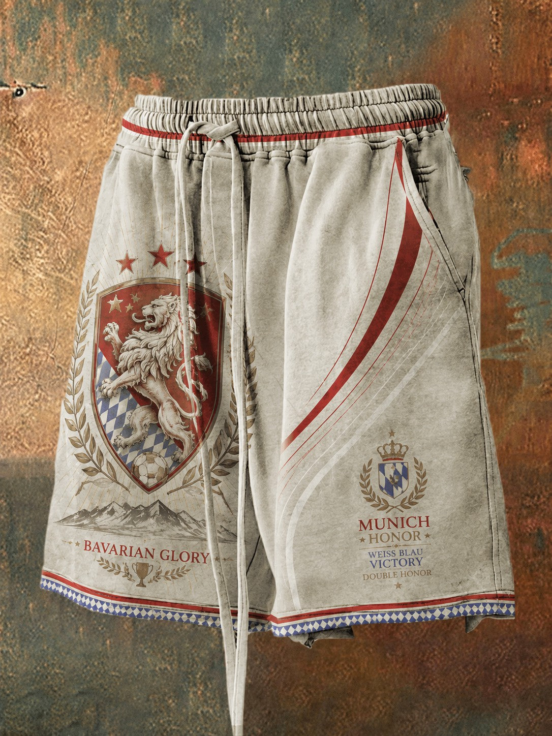 Herren-Shorts mit deutschem bayerischem Glanzmuster