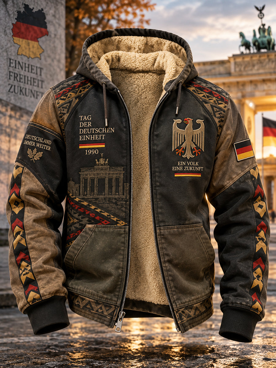 Kommunikations-Hoodie mit grafischem Motiv zum Tag der Einheit der Männer