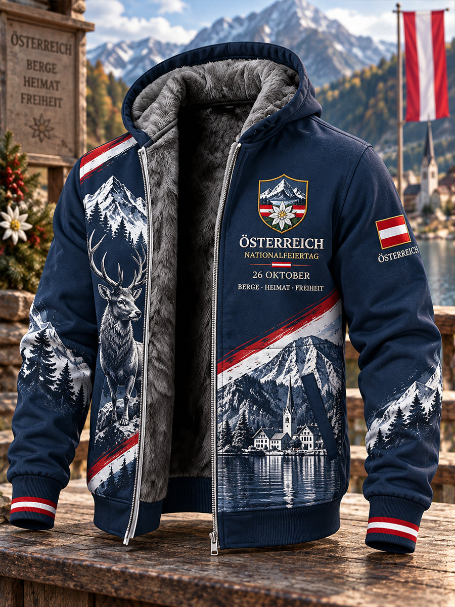 Kapuzenpullover mit grafischem Print zur Feier des Nationalfeiertags der Männer