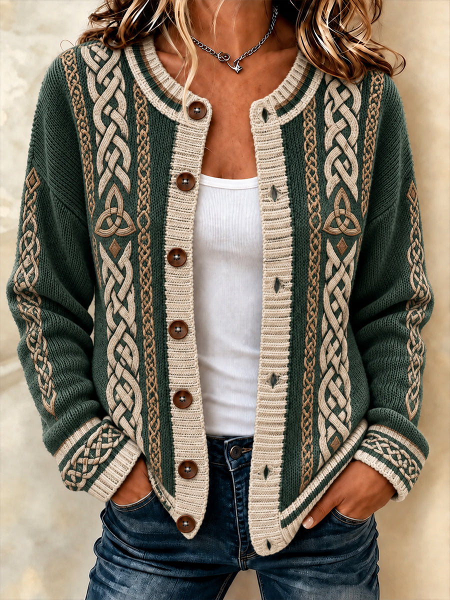 Keltischer Cardigan-Mantel für Damen