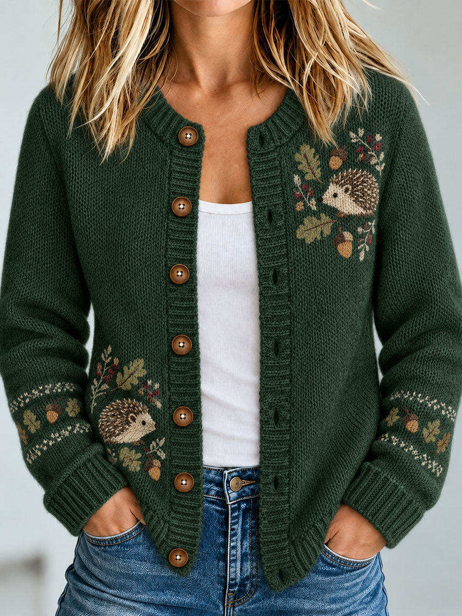 Damen Igel Winter Cardigan