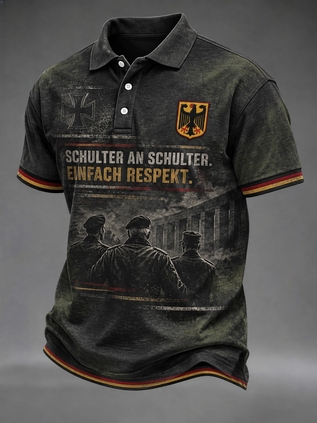 Herren-Deutschland-Volkstrauertag-T-Shirt mit Aufdruck