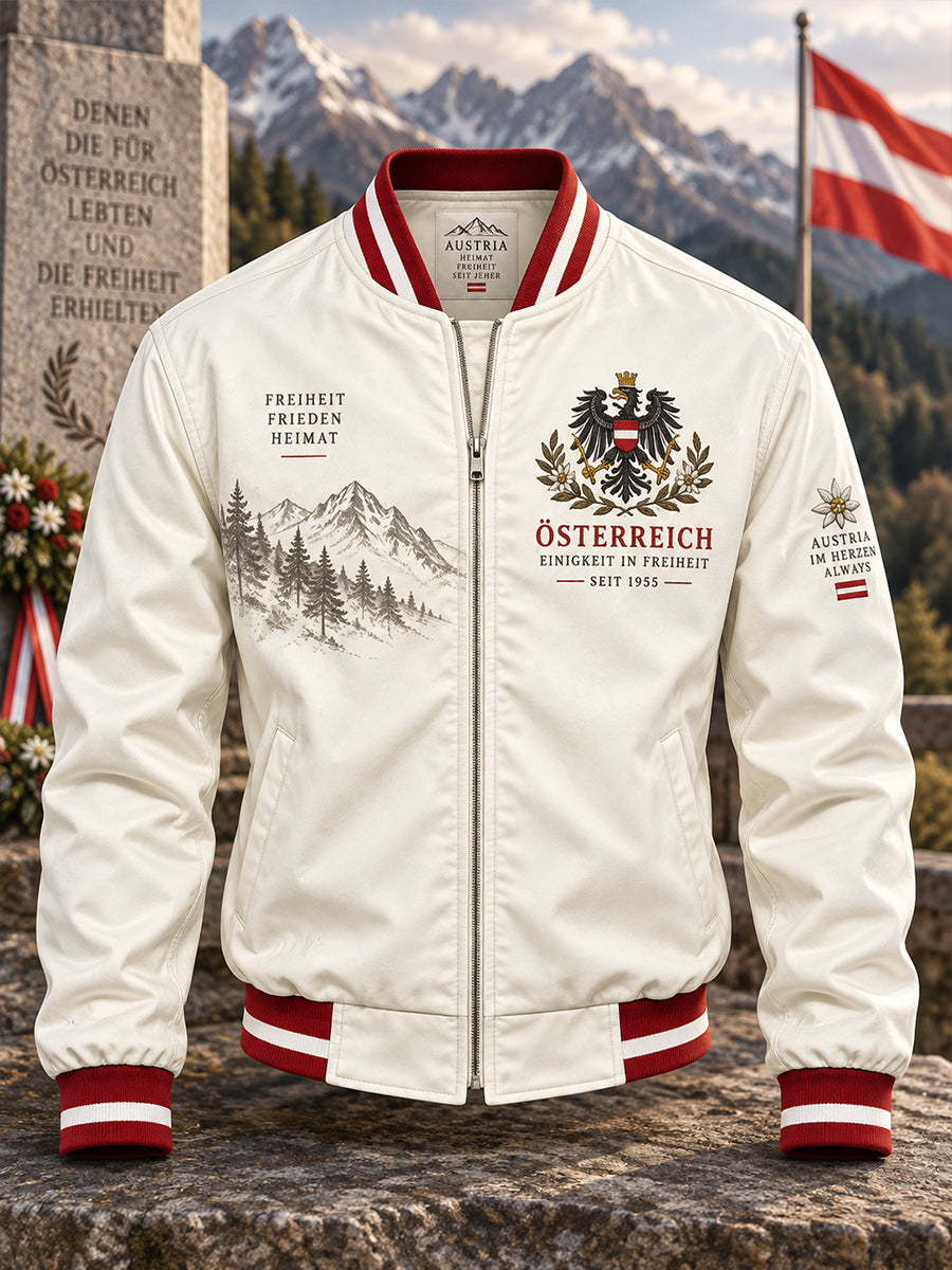 Herren-Jacke mit Langarm und Nationalfeiertagsmotiv