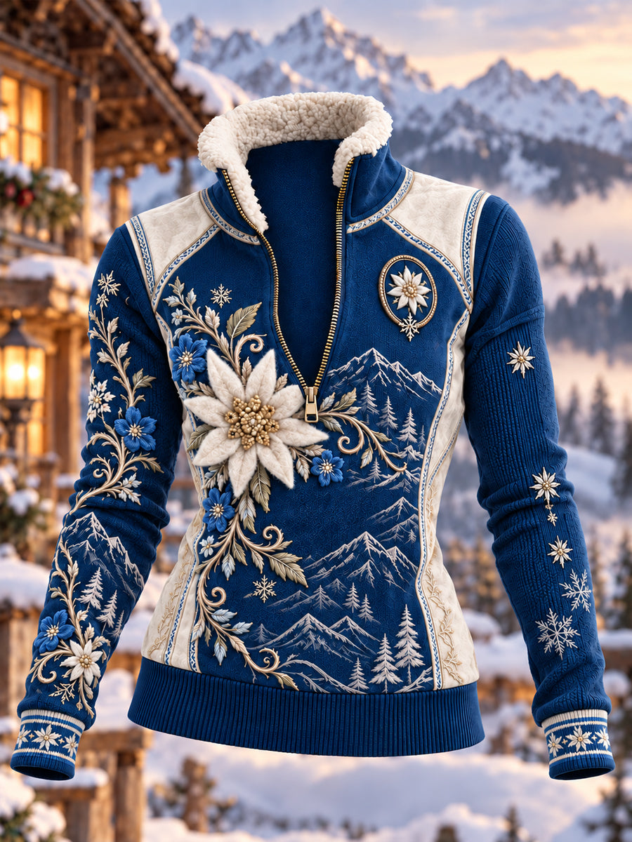 Damen-Fleece-Kapuzenpullover aus Bavaria-Composite-Material