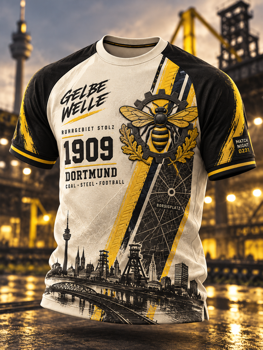 Herren-T-Shirt mit kurzen Ärmeln aus Dortmund