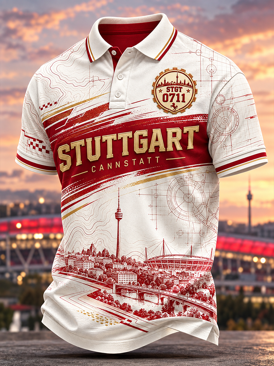 Herren Vfb Stuttgart Polo Shirt