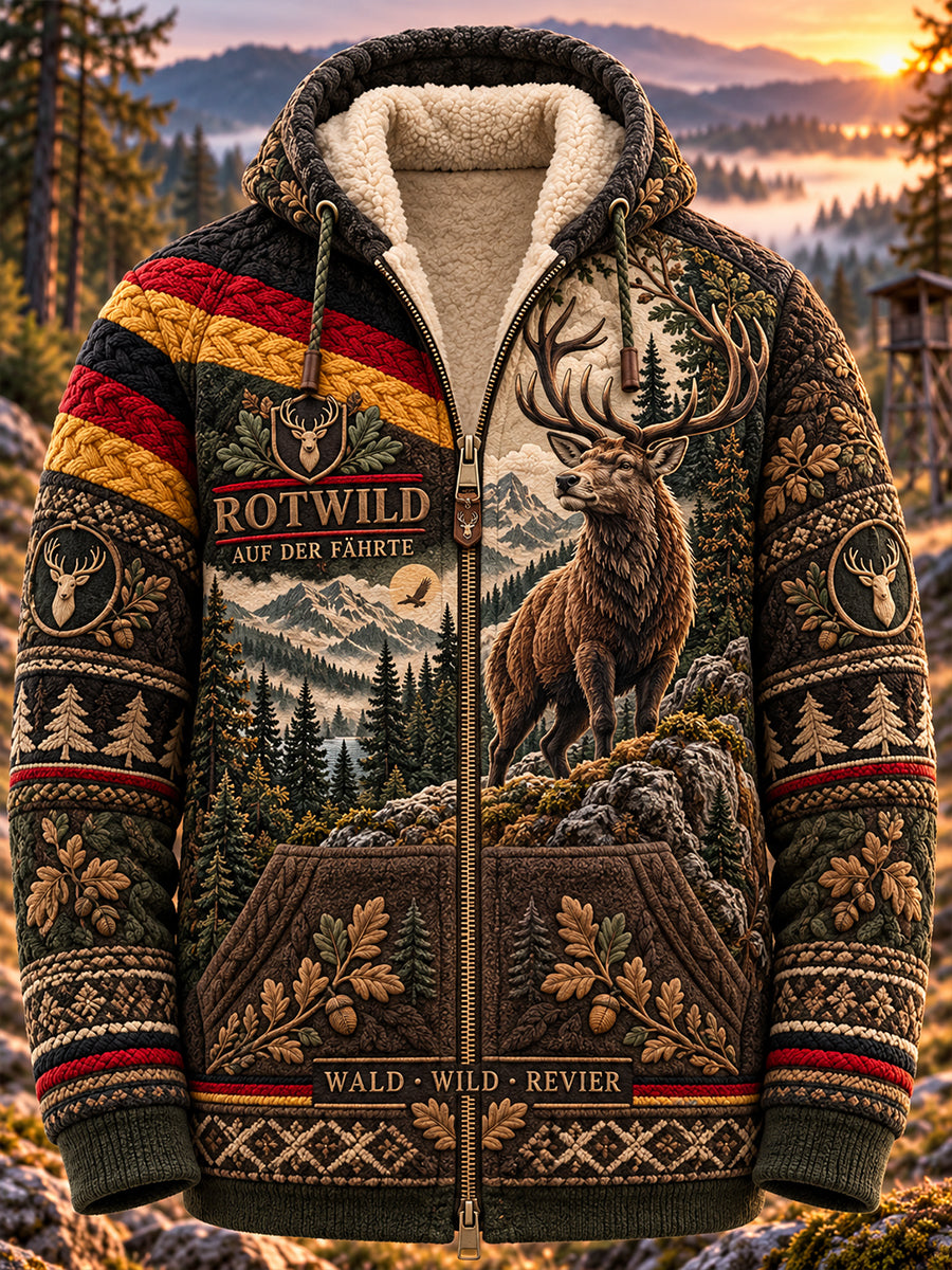 Herren-Flanellkapuzenjacke für die deutsche Jagdsaison
