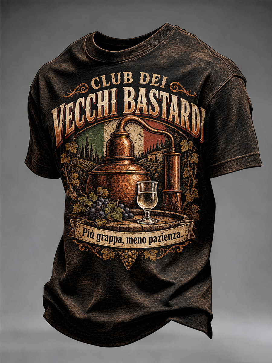 T-shirt casual da uomo con stampa di uno slogan divertente